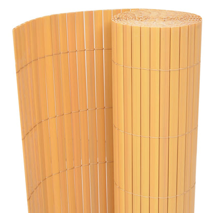 Double-Sided Garden Fence PVC 90x300 cm Yellow