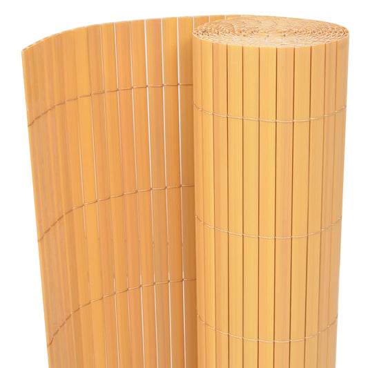 Double-Sided Garden Fence PVC 90x300 cm Yellow