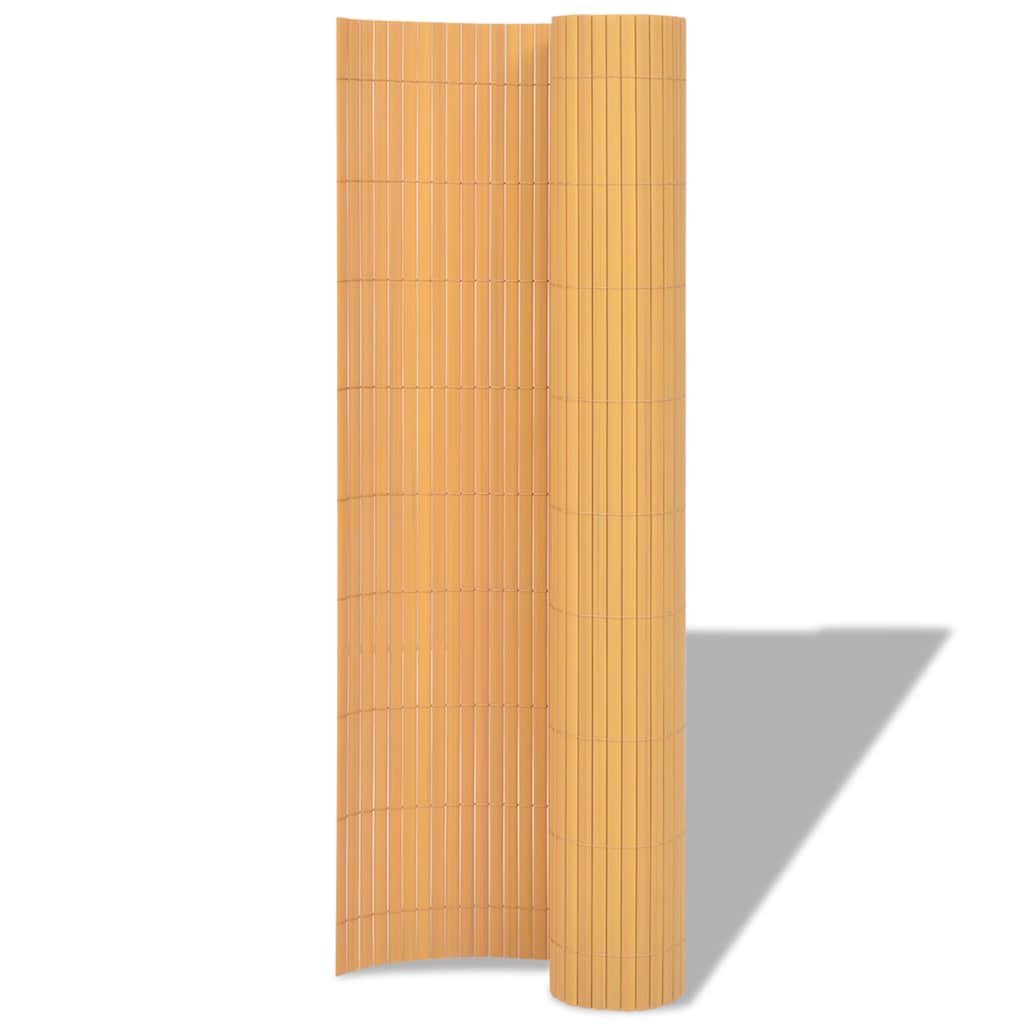 Double-Sided Garden Fence PVC 90x300 cm Yellow