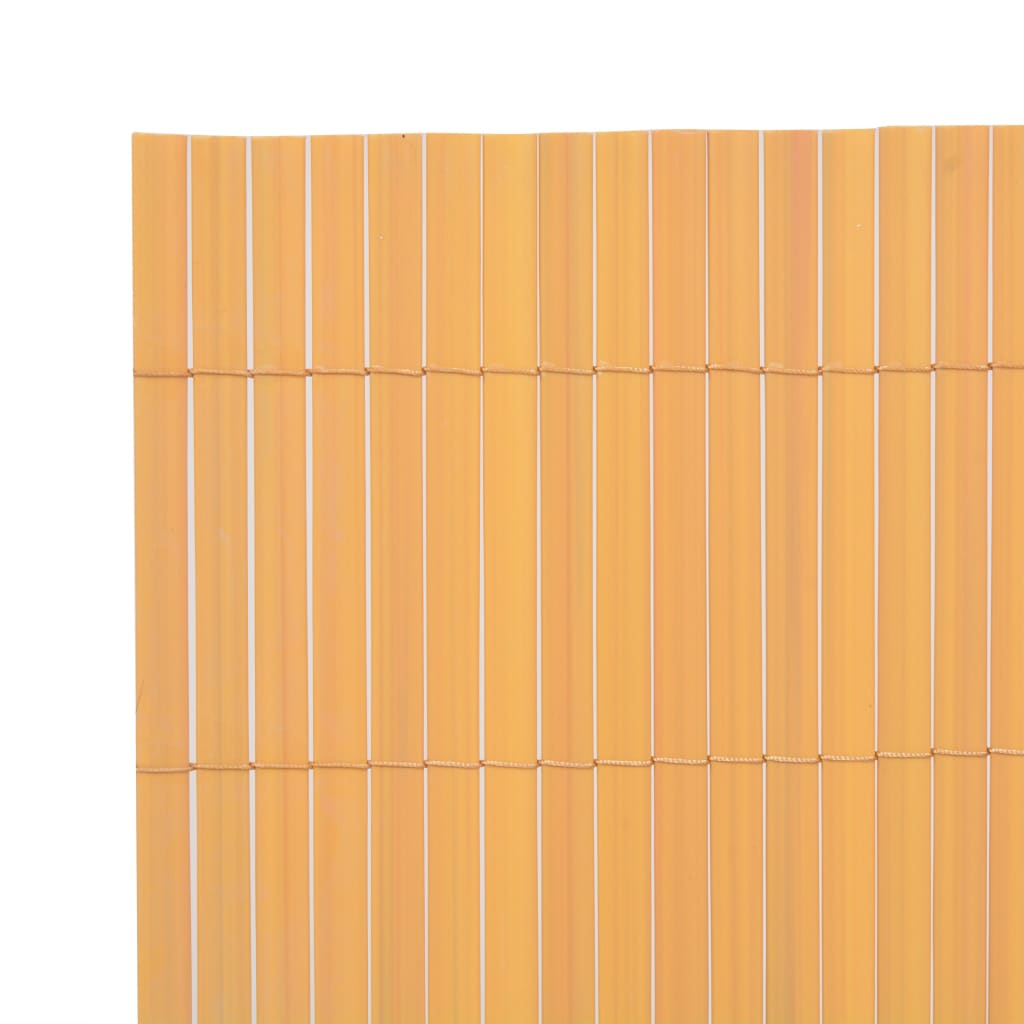 Double-Sided Garden Fence PVC 90x300 cm Yellow