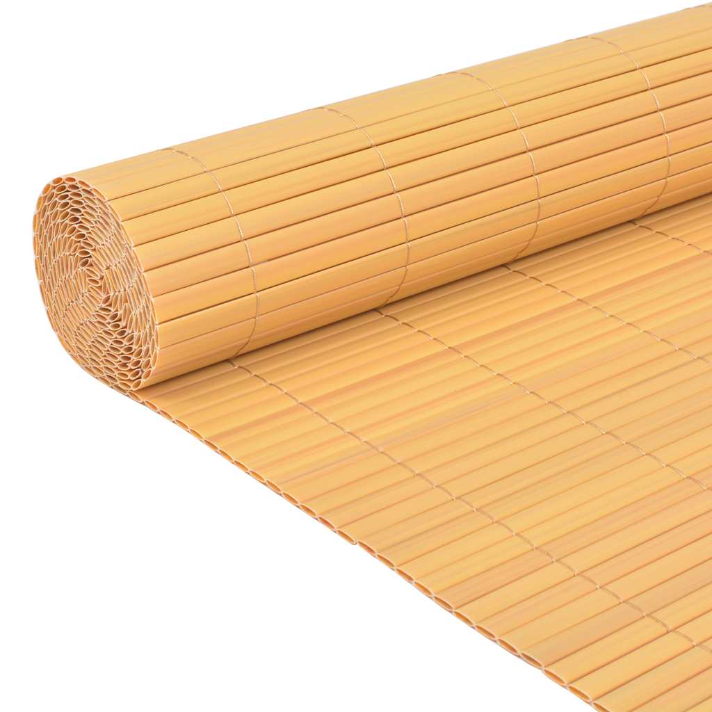 Double-Sided Garden Fence PVC 90x300 cm Yellow