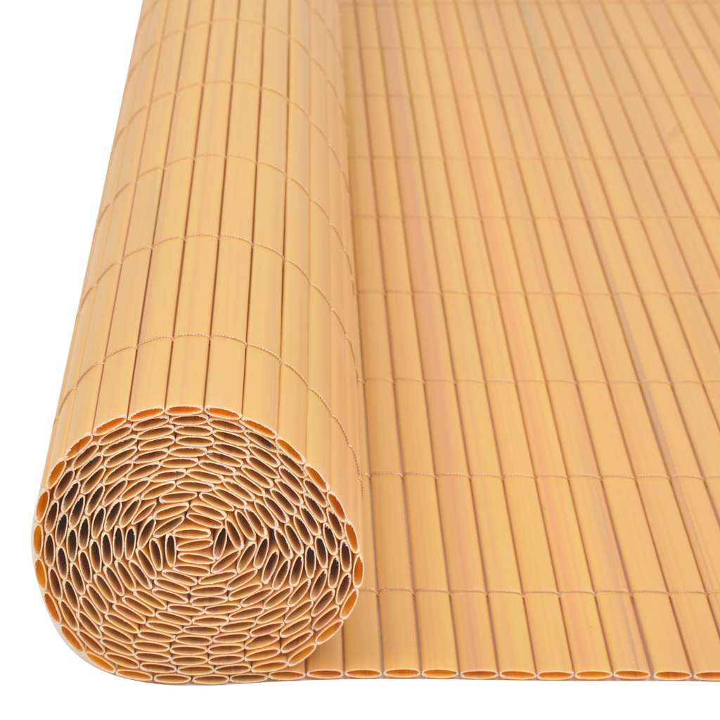 Double-Sided Garden Fence PVC 90x300 cm Yellow