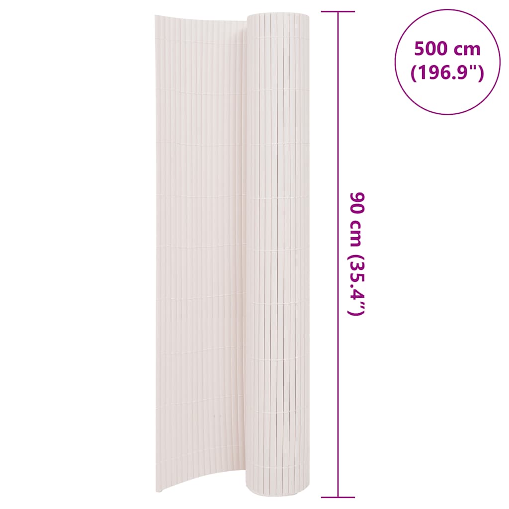 Double-Sided Garden Fence 90x500 cm White