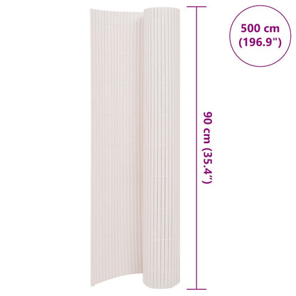 Double-Sided Garden Fence 90x500 cm White