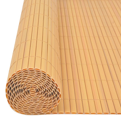 Double-Sided Garden Fence PVC 90x500 cm Yellow