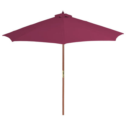Garden Parasol with Wooden Pole 300 cm Bordeaux Red