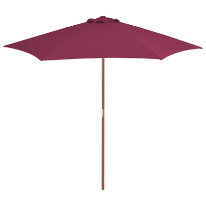 Garden Parasol with Wooden Pole 270 cm Bordeaux Red