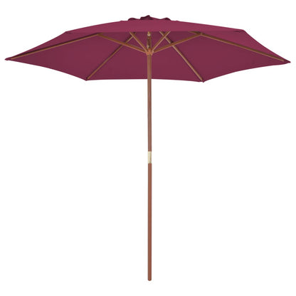 Garden Parasol with Wooden Pole 270 cm Bordeaux Red