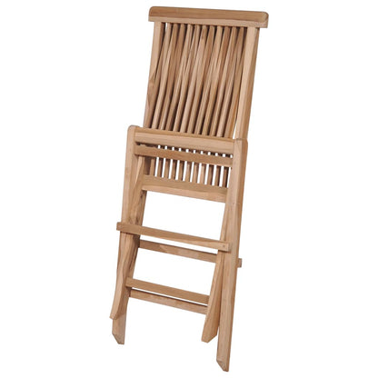 7 Piece Folding Outdoor Dining Set Solid Teak Wood