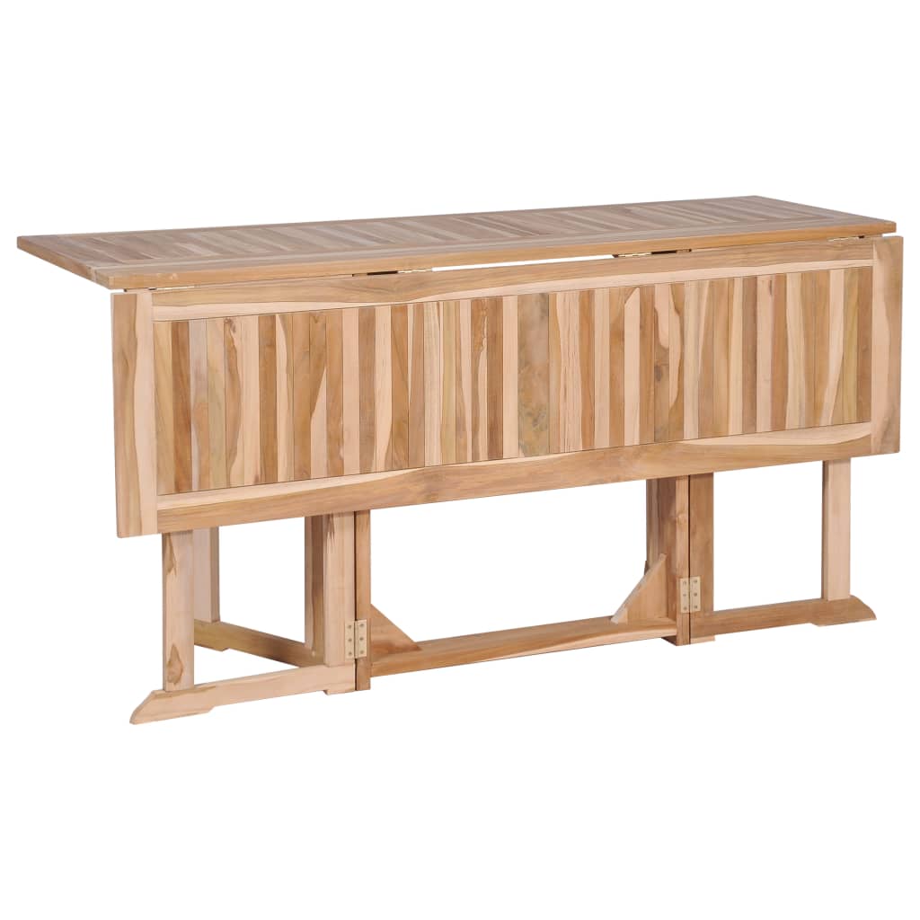 7 Piece Folding Outdoor Dining Set Solid Teak Wood