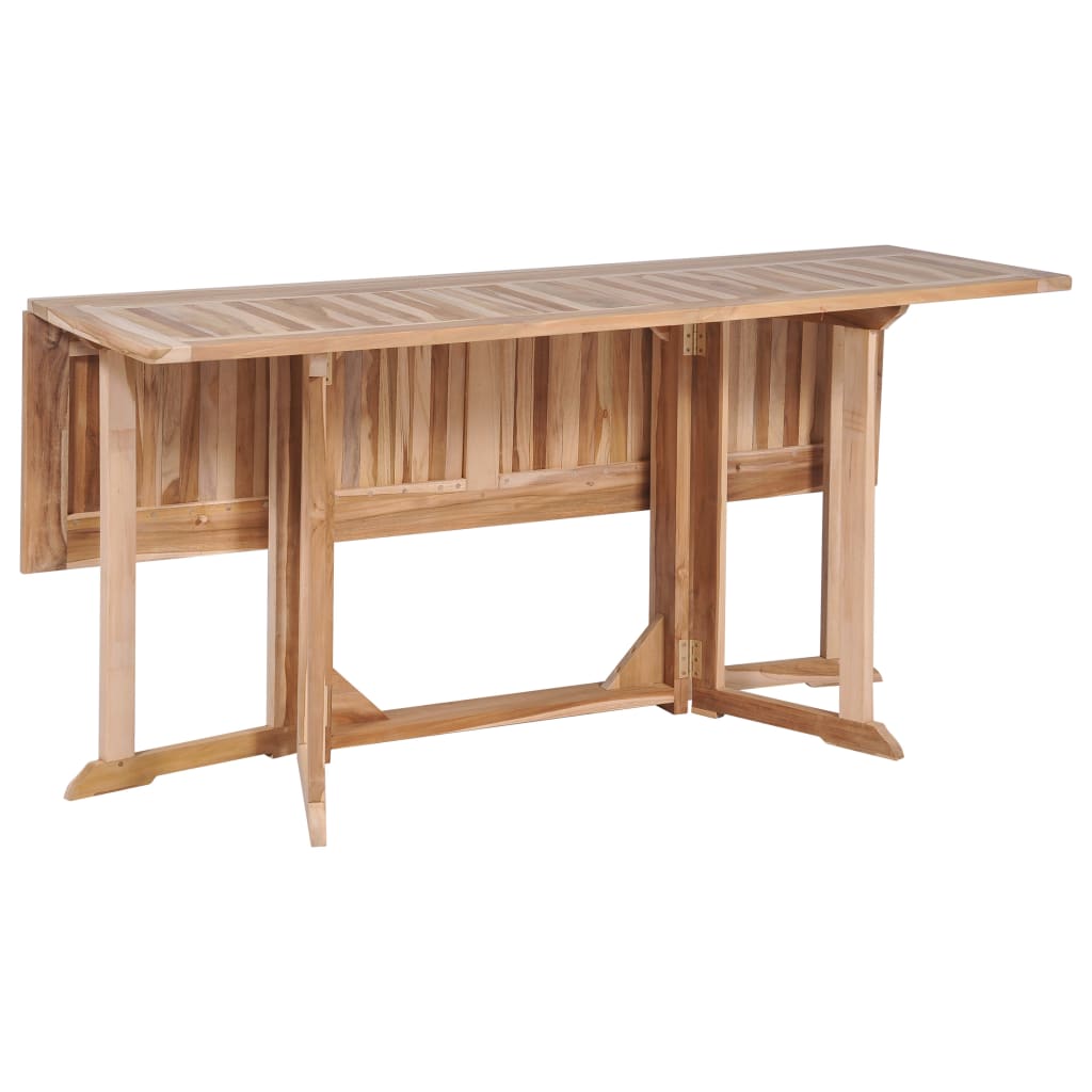 7 Piece Folding Outdoor Dining Set Solid Teak Wood