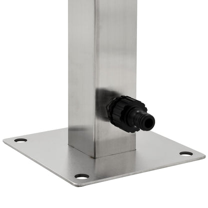 Garden Water Column Stainless Steel Square 65 cm