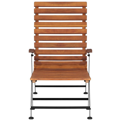 Outdoor Deck Chair Solid Acacia Wood