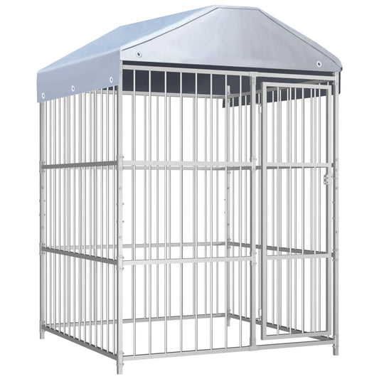 Outdoor Dog Kennel with Roof 150x150x200 cm