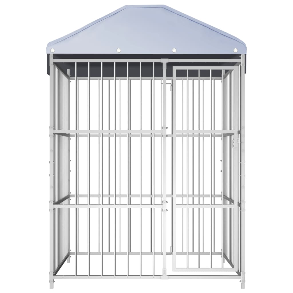 Outdoor Dog Kennel with Roof 150x150x200 cm