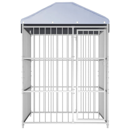 Outdoor Dog Kennel with Roof 150x150x200 cm