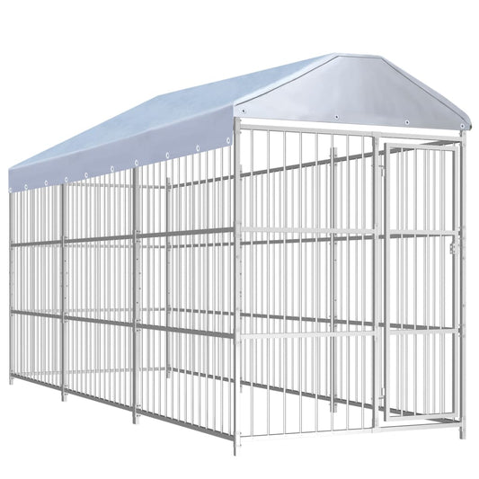 Outdoor Dog Kennel with Roof 450x150x200 cm