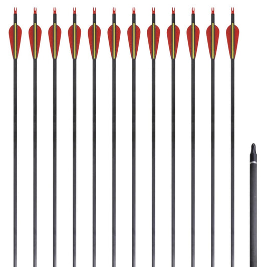 Standard Recurve Bow Arrows 30" 0.76 cm Carbon 12 pcs