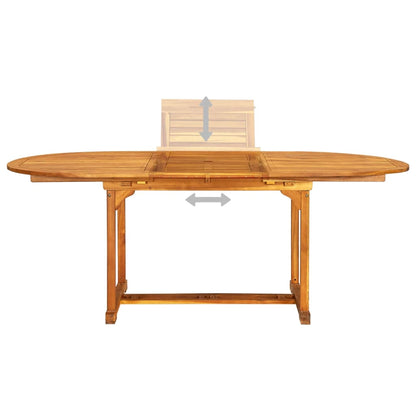 7 Piece Outdoor Dining Set Solid Acacia Wood