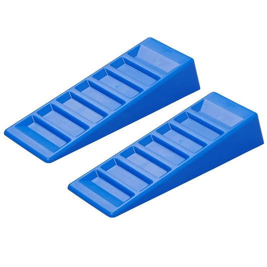 2-Piece Caravan Leveller Set 75mm Plastic Blue