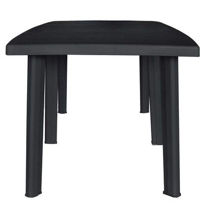 11 Piece Outdoor Dining Set Plastic Anthracite