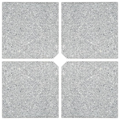 Umbrella Weight Plates 4 pcs Grey Granite Square 100 kg