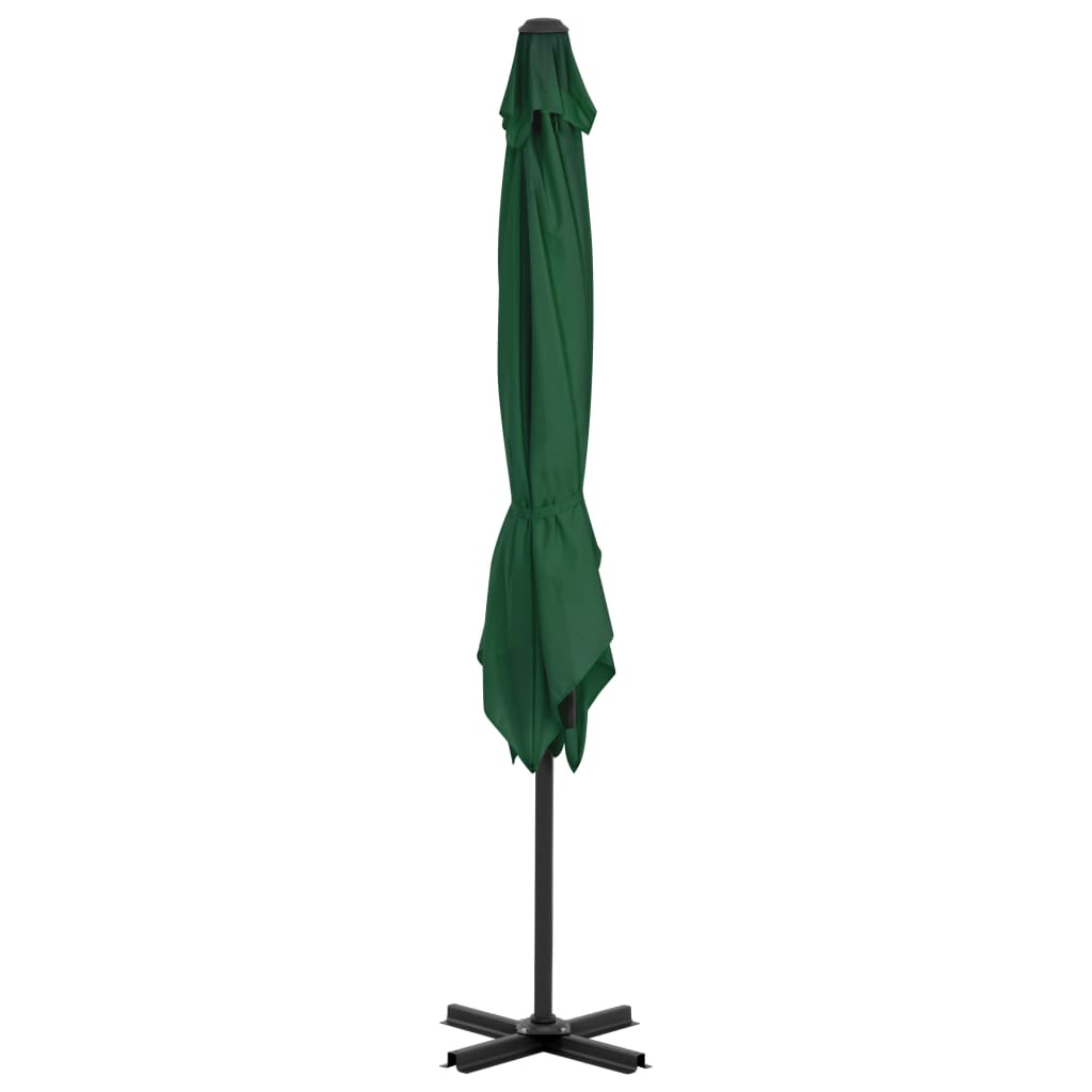 Garden Parasol with Portable Base Green