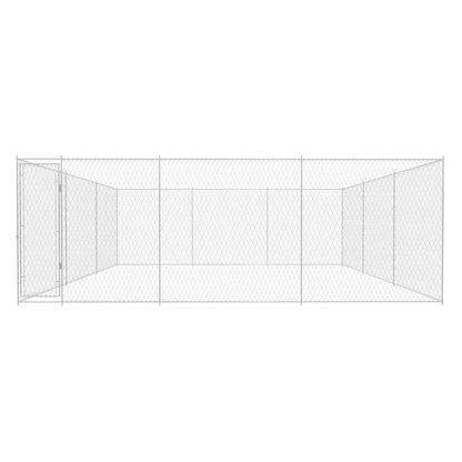 Outdoor Dog Kennel Galvanised Steel 570x570x185 cm