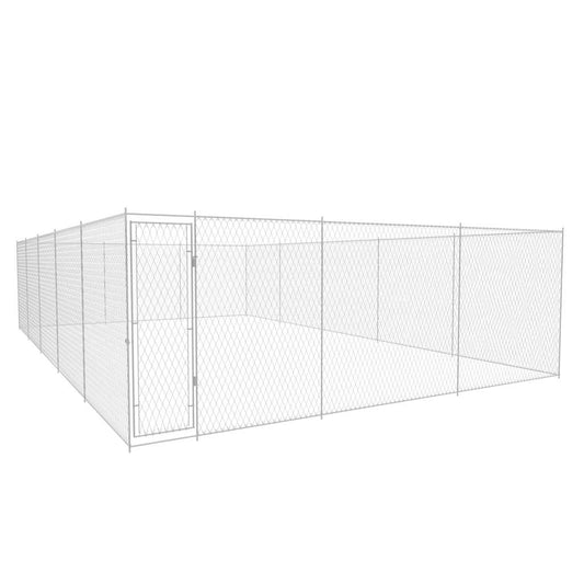Outdoor Dog Kennel Galvanised Steel 950x570x185 cm