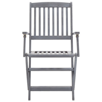 Folding Outdoor Chairs 4 pcs Solid Acacia Wood