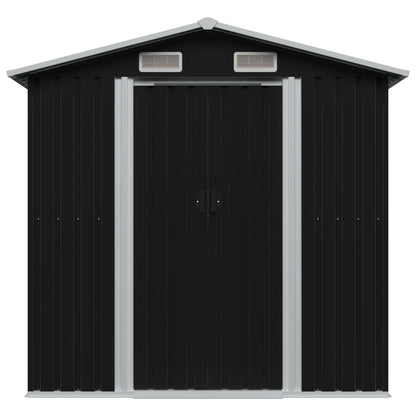 Garden Storage Shed Anthracite Steel 204x132x186 cm