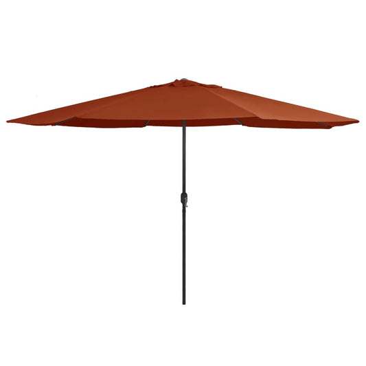 Garden Parasol with Metal Pole 390 cm Terracotta