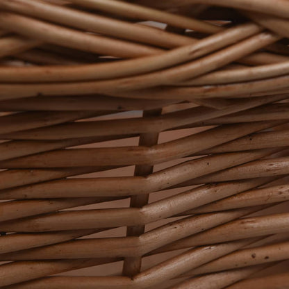 Bike Front Basket with Cover 50x45x35 cm Natural Willow
