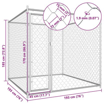 Outdoor Dog Kennel 193x193x185 cm