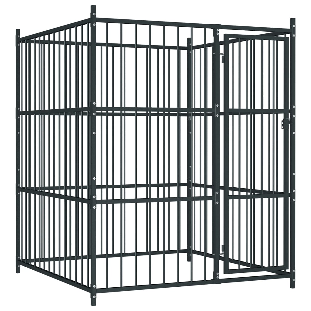 Outdoor Dog Kennel 150x150x185 cm