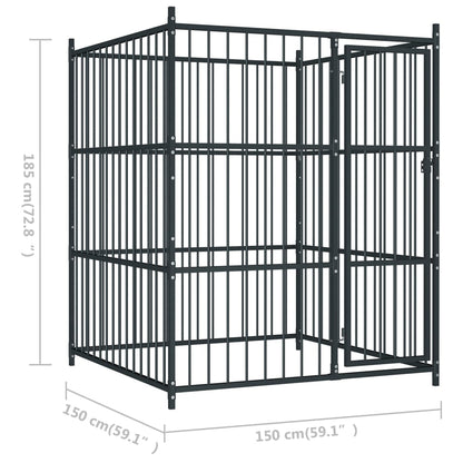 Outdoor Dog Kennel 150x150x185 cm