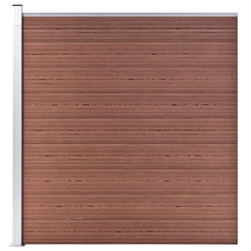 Garden Fence WPC 175x186 cm Brown
