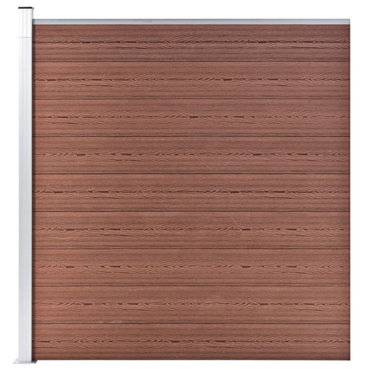 Garden Fence WPC 175x186 cm Brown