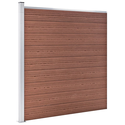 Garden Fence WPC 175x186 cm Brown