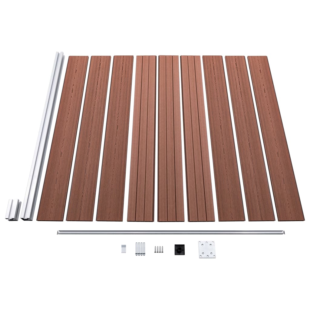 Garden Fence WPC 175x186 cm Brown