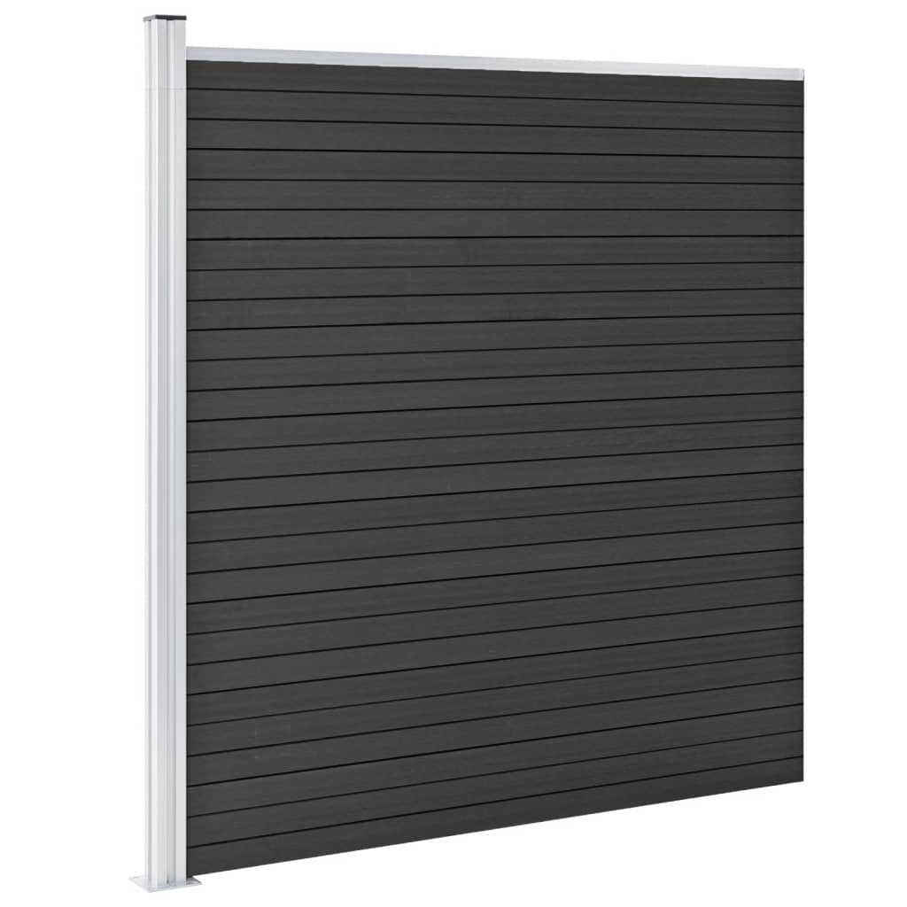 Garden Fence WPC 175x186 cm Grey