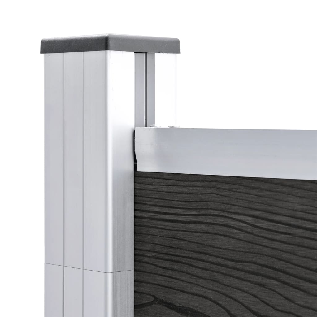 Garden Fence WPC 175x186 cm Grey