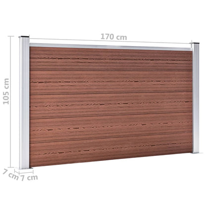 Garden Fence WPC 180x105 cm Brown