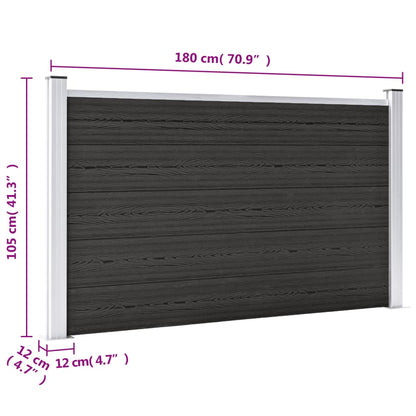 Garden Fence WPC 180x105 cm Grey