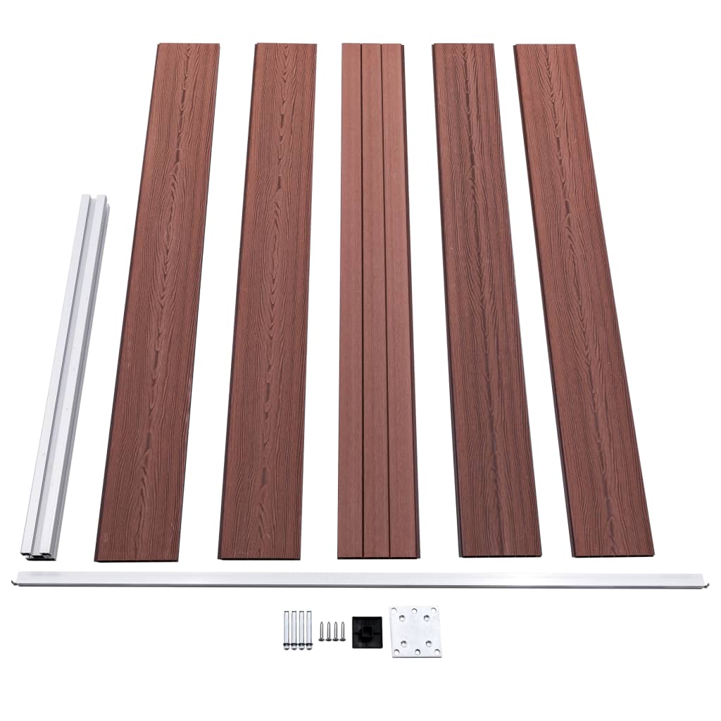 Garden Fence WPC 175x105 cm Brown