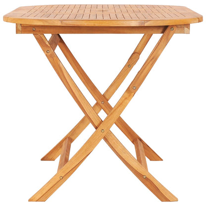 7 Piece Folding Outdoor Dining Set Solid Teak Wood