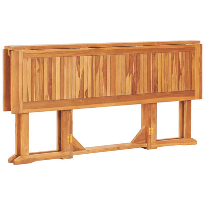 7 Piece Folding Outdoor Dining Set Solid Teak Wood