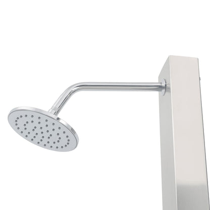 Outdoor Shower with Tray WPC Stainless Steel