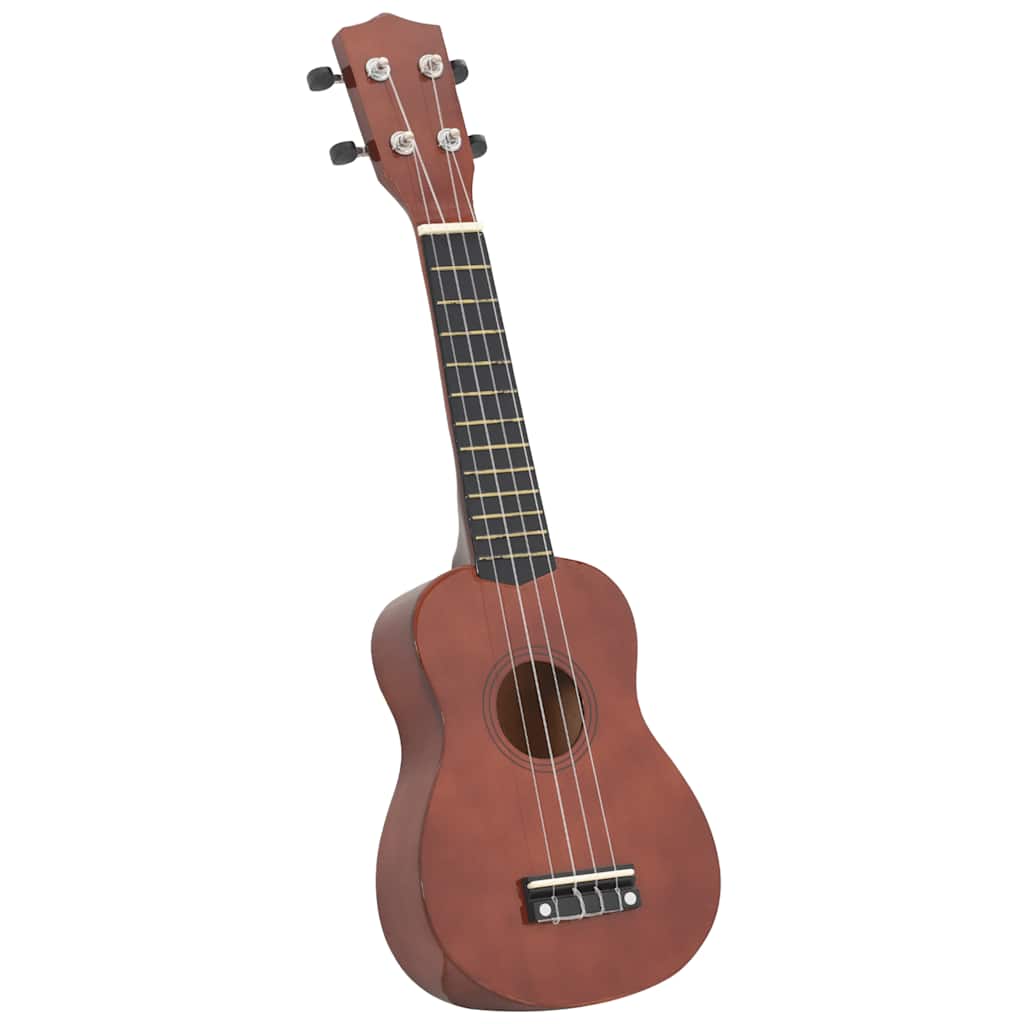 Soprano Ukulele Set with Bag for Kids Dark Wood 21"