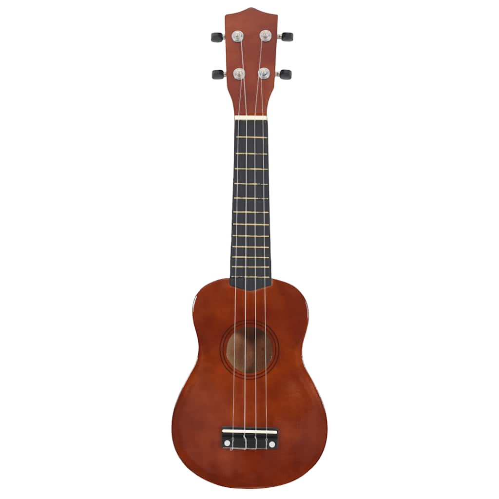 Soprano Ukulele Set with Bag for Kids Dark Wood 21"